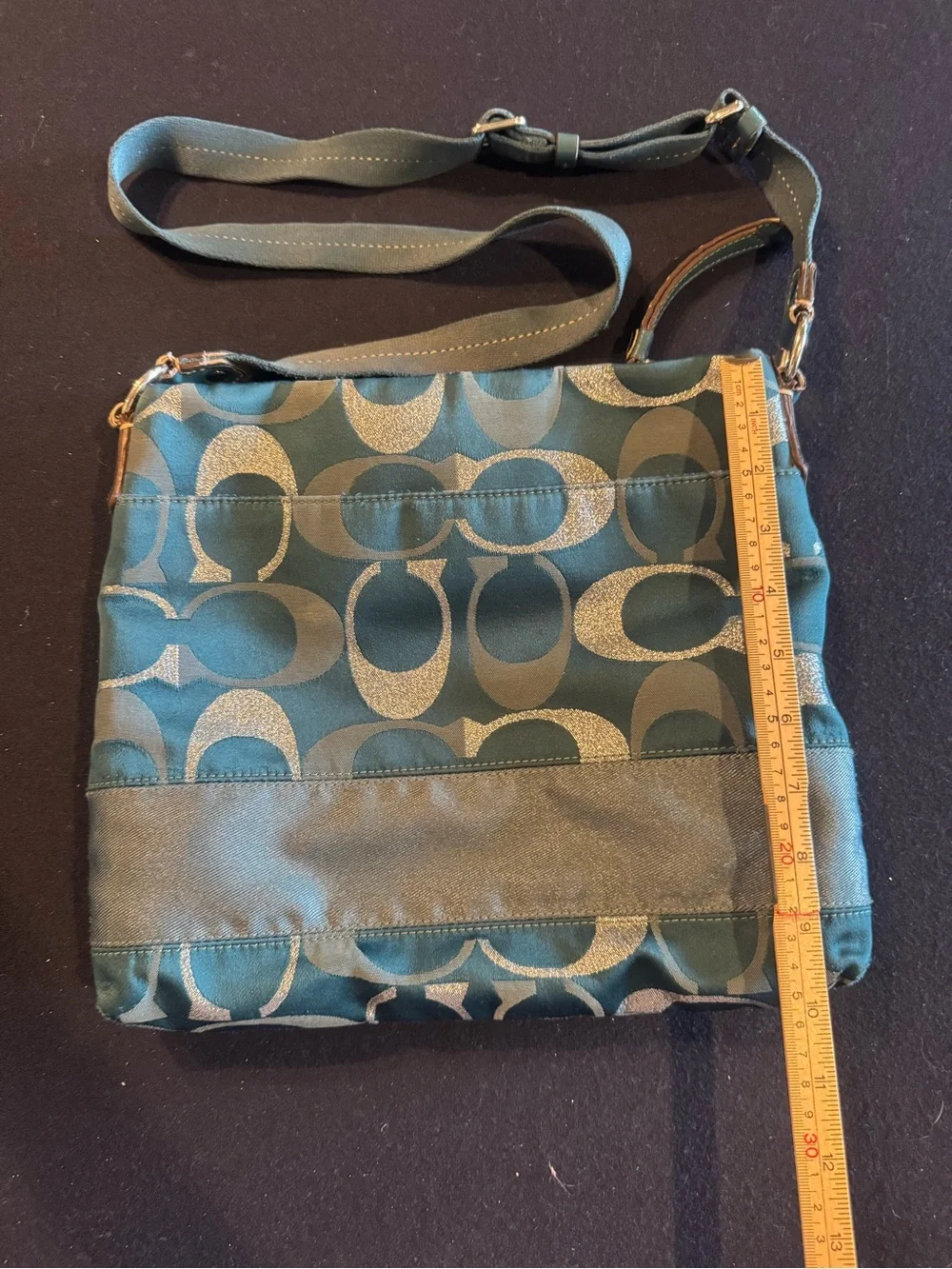 Coach Teal Signature Crossbody Bag